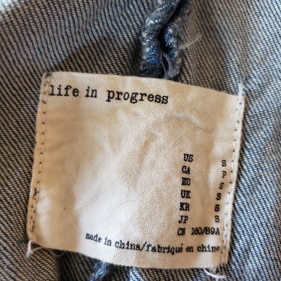 Life in Progress Denim Overall Dress with Pockets - Picture 3 of 5